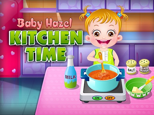Baby Hazel gotowanie w kuchni