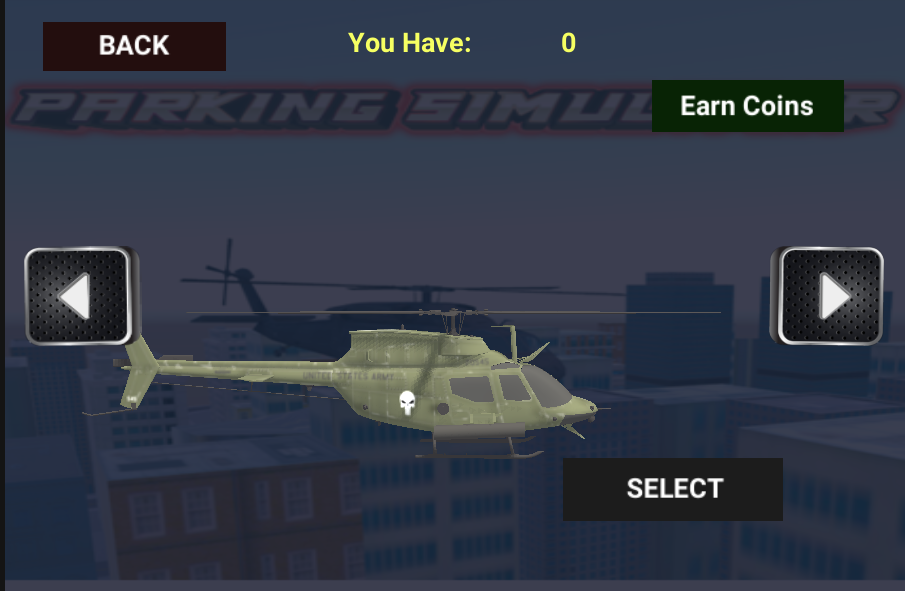 symulator helikoptera - wybór pojazdu